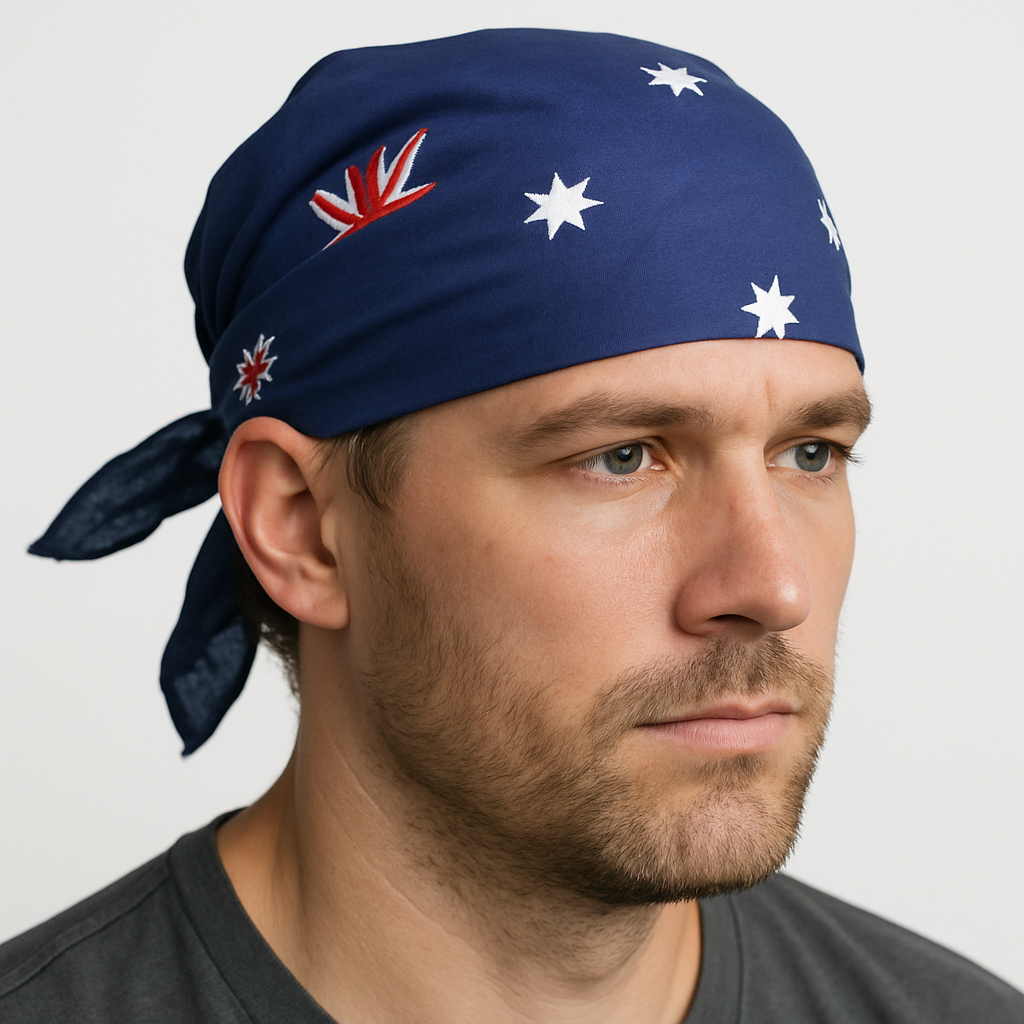 1x Australia Flag BANDANA 100% Cotton Head Wrap Bandanna Summer Neck Scarf