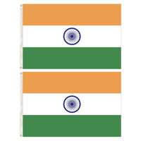 2x India Country Flags Indian Heavy Duty National Cricket Diwali Divali - 150cm x 90cm