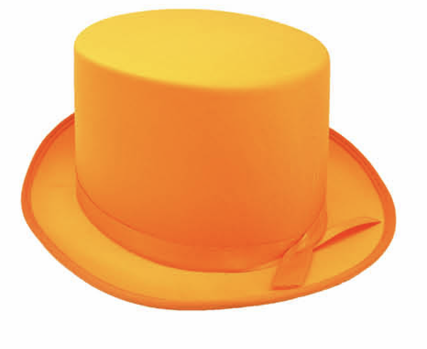 SATIN TOP HAT Costume Party Cap Fancy Dress Trilby Fedora One Size - Orange