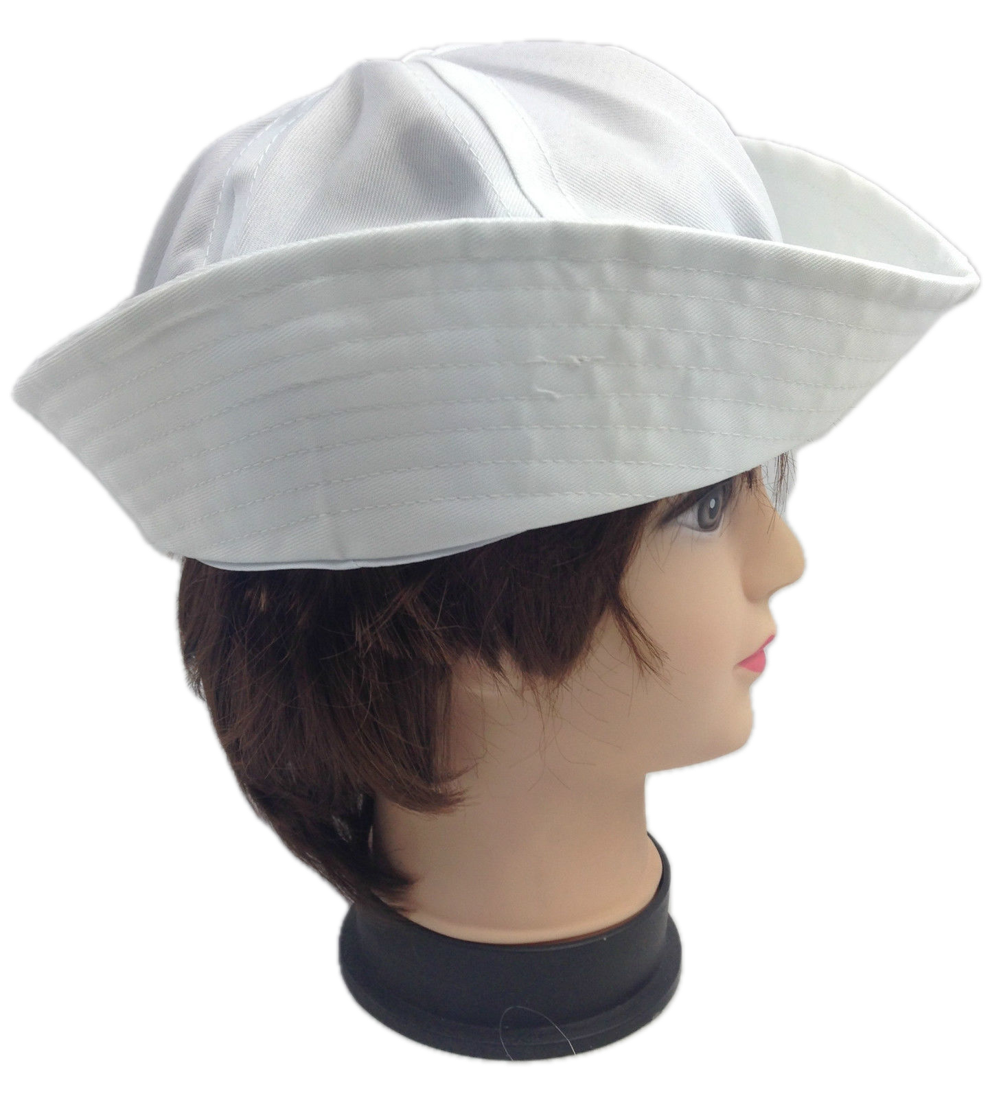 Adult White Sailor Hat Marine Unisex Gob Captain Navy Hen's Night Doughboy Cap