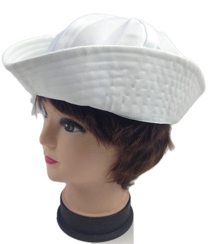 Adult White Sailor Hat Marine Unisex Gob Captain Navy Hen's Night Doughboy Cap