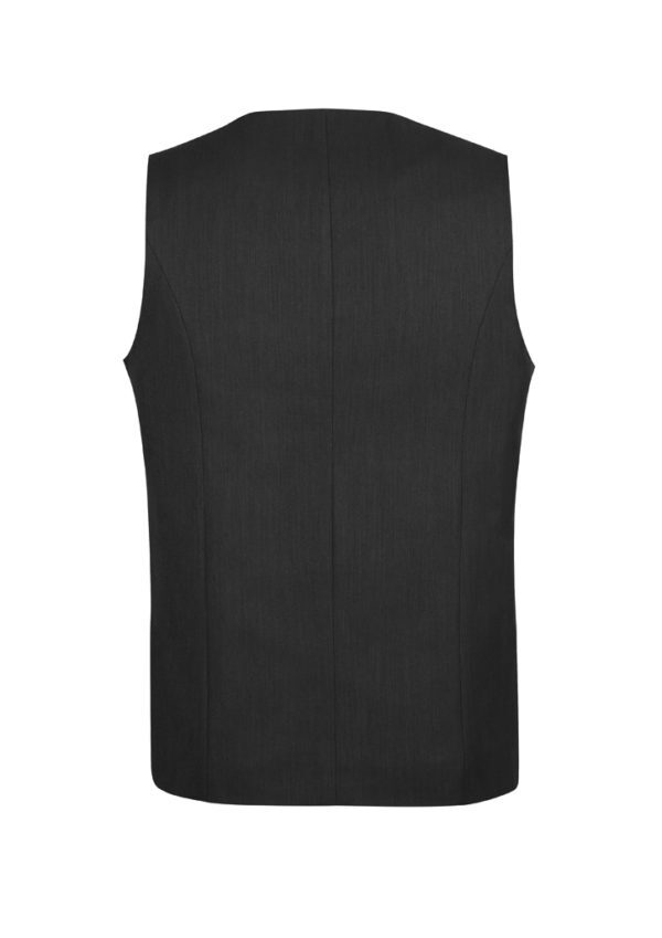 Mens Bamboo Blend Longline Vest Waistcoat w/ Stretch Business Forrnal Dress - Charcoal - 102