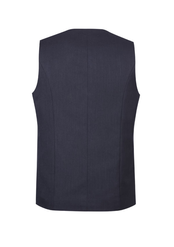 Mens Bamboo Blend Longline Vest Waistcoat w/ Stretch Business Forrnal Dress - Navy - 122