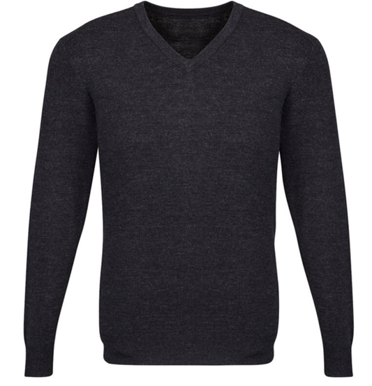 Mens Advatex Varesa Wool Pullover Jumper Cardigan V Neck - Charcoal - L