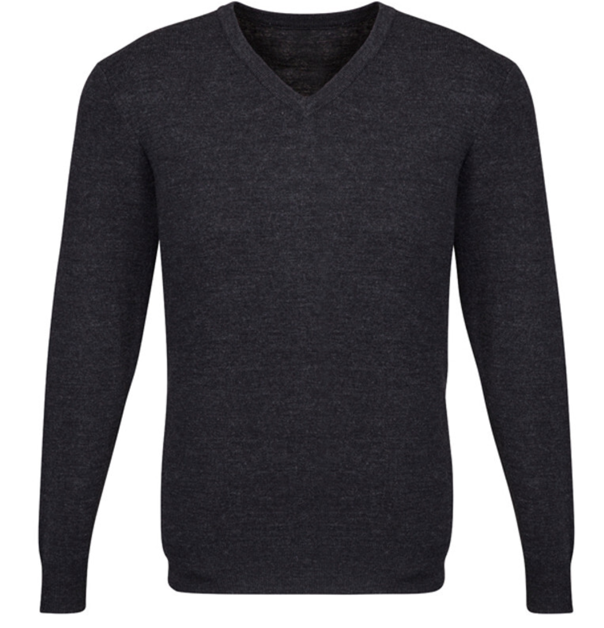 Mens Advatex Varesa Wool Pullover Jumper Cardigan V Neck - Charcoal - M