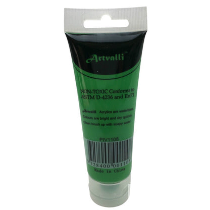 ARTISTS ACRYLIC PAINT Craft 75ml Tube Non Toxic Paints Water Based - Light Green