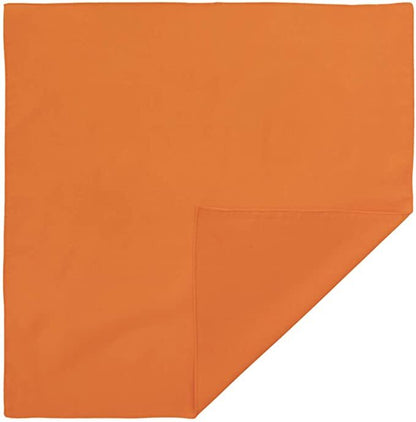 BANDANA Paisley 100% COTTON Head Wrap Durag Bandanna Summer Biker Scarf Mask - Orange (Plain)