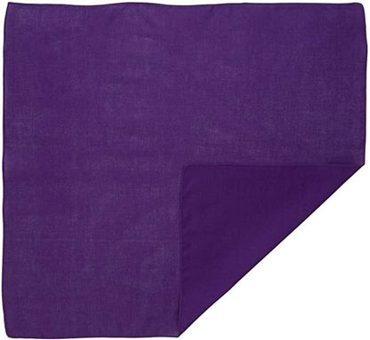 BANDANA Paisley 100% COTTON Head Wrap Durag Bandanna Summer Biker Scarf Mask - Purple (Plain)