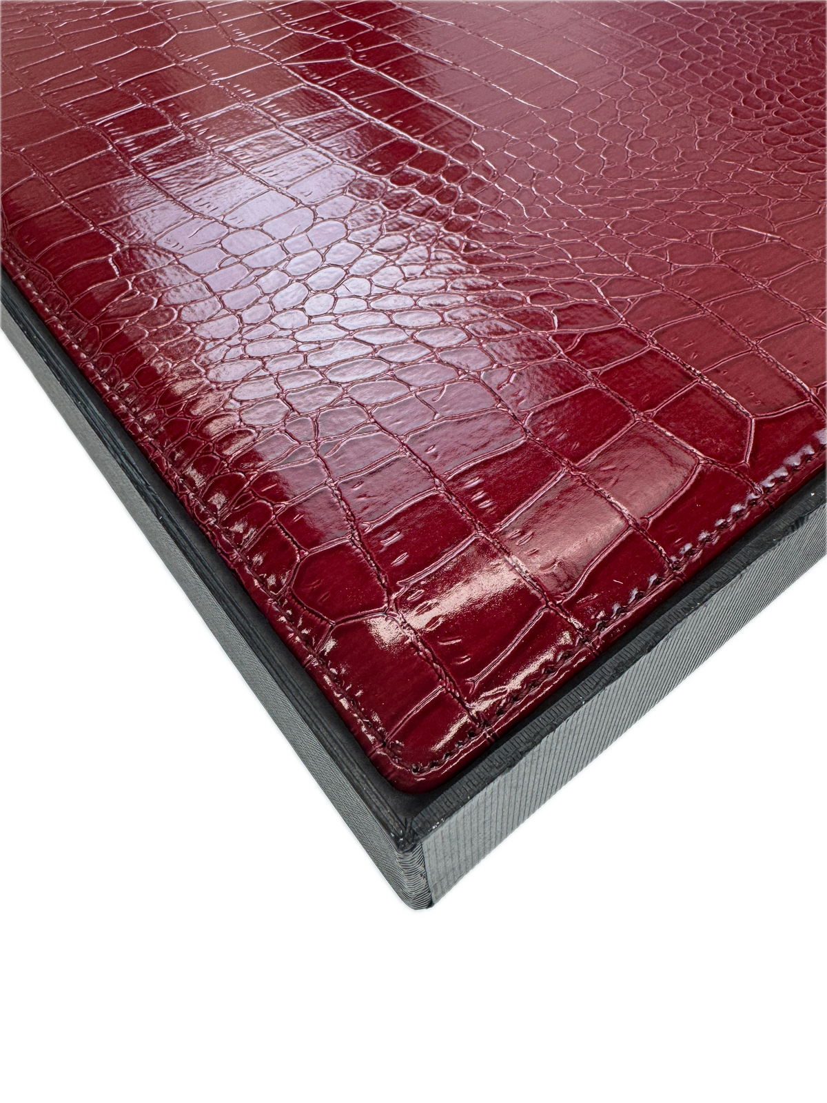 de Burg 4 Piece Table Place Mat Set Placemat with Croc Pattern - Red