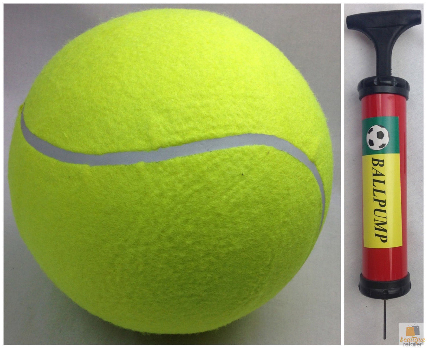 10" GIANT TENNIS BALL with BALL PUMP Air Inflator for Autographs Signatures