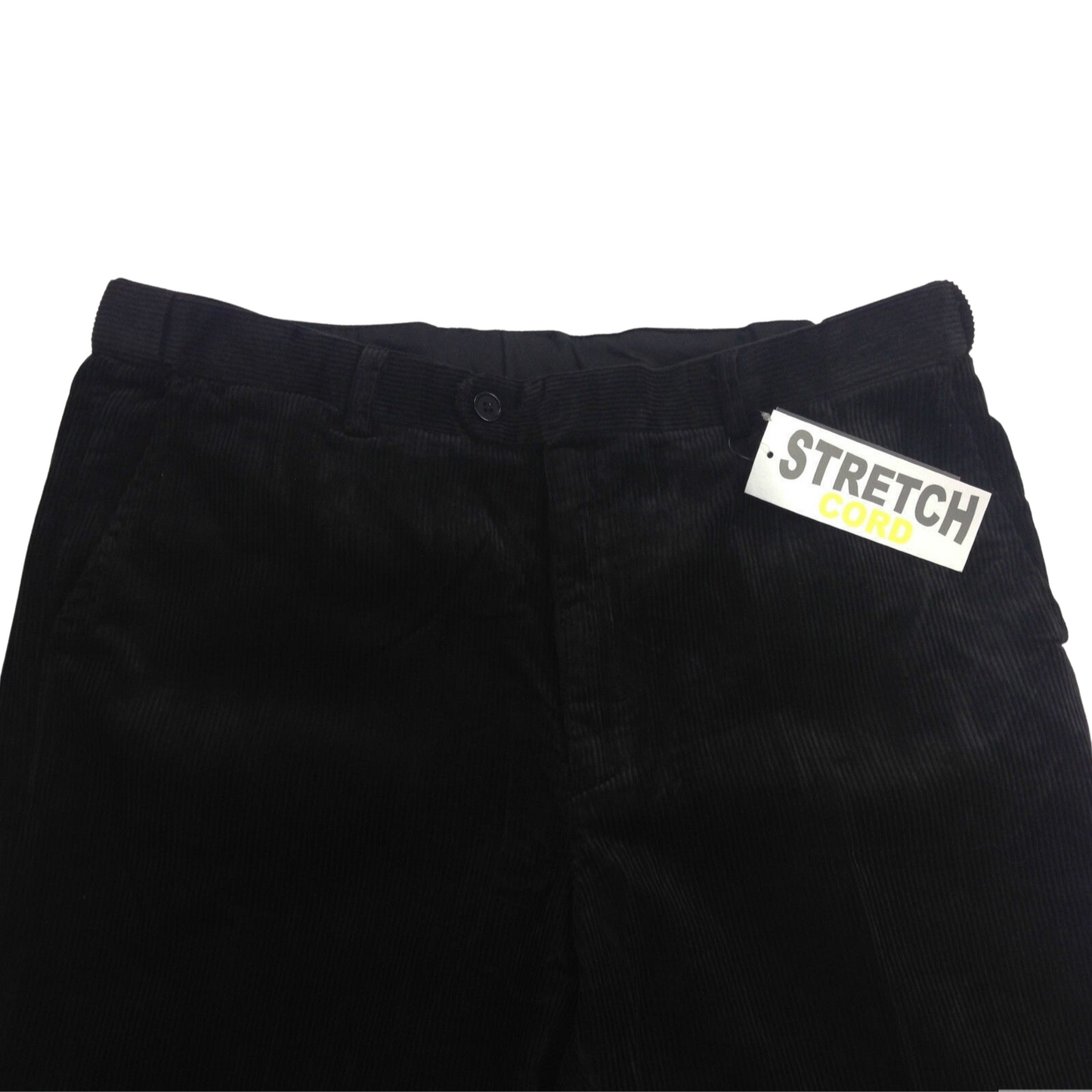 MENS CORDUROY PANTS Trousers Cords Casual STRETCH COTTON Size 32""-44"" Adjustable - Black (99) - 87 (34"")