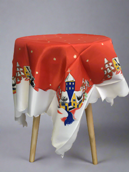CHRISTMAS TABLE CLOTH Xmas Party 80cm x 80cm