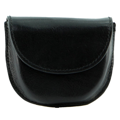 Milleni Genuine Leather Coin Purse Holder Wallet - Black