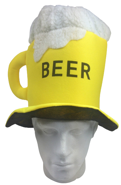 BEER HAT Drinking Mug Party Costume Accessory Fancy Dress Cap Halloween Unisex