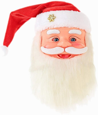 Singing Moving Eyes And Beard Shaking Hat Music Santa Claus Xmas Christmas Decor