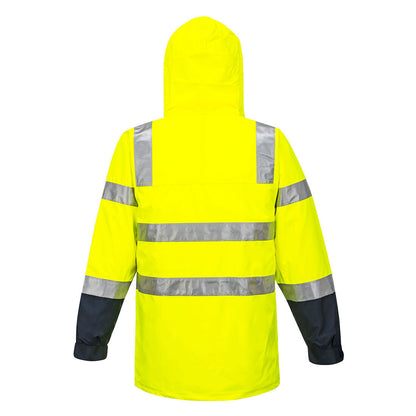 HUSKI Transit Hi Vis Waterproof Jacket Industrial Workwear Reflective UPF 50+ - Yellow - 3XL (117cm)