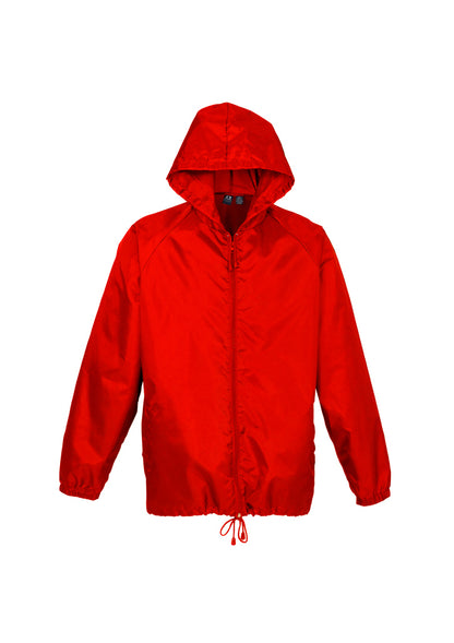 3pc Set Adult Spray Jacket Outdoor Hike Rain Hi Vis Poncho Waterproof - Red