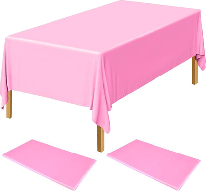 Table Cloth Cover Reusable & Washable Xmas Party 137cm x 274cm (54"x108") in Light Pink