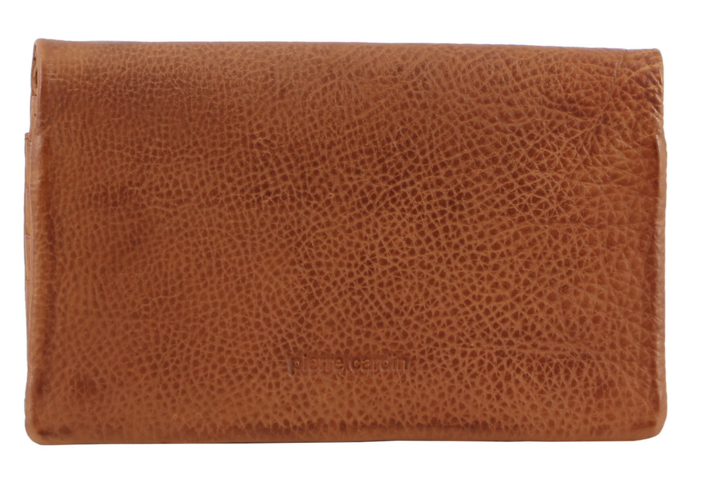 Pierre Cardin Ladies Womens Genuine Leather Bi-Fold RFID Purse Wallet - Cognac