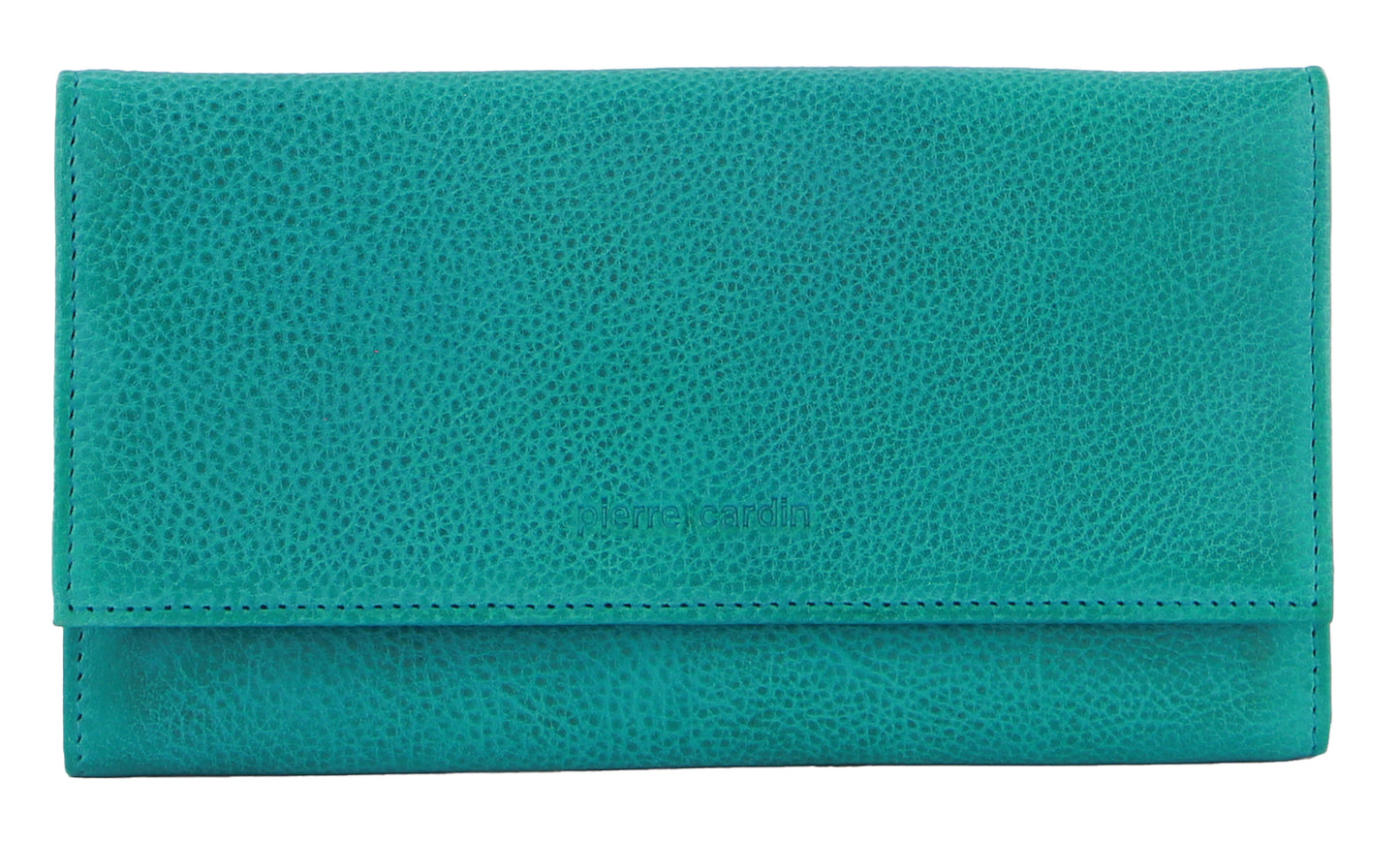 Pierre Cardin Womens Soft Italian Leather RFID Purse Wallet - Turquoise