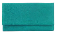 Pierre Cardin Womens Soft Italian Leather RFID Purse Wallet - Turquoise
