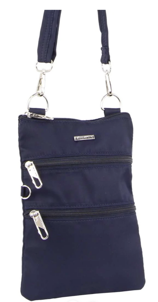 Pierre Cardin Anti-Theft RFID Ladies Cross Body Bag Slash Proof Crossbody Women - Navy