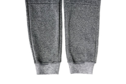 Mens Skinny Track Pants Joggers Trousers Gym Casual Sweat Cuffed Slim Trackies Fleece - Heather Grey - M