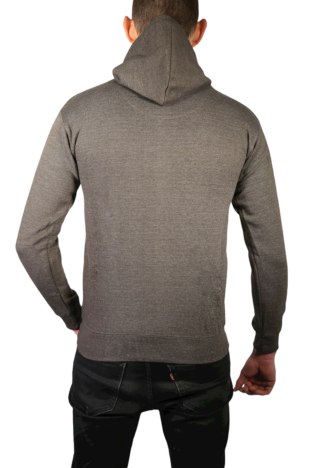 Adult Mens 100% Cotton Fleece Hoodie Jumper Pullover Sweater Warm Sweatshirt - Charcoal Grey - M