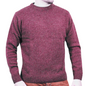 100% SHETLAND WOOL CREW Round Neck Knit JUMPER Pullover Mens Sweater Knitted - Burgundy (97) - 6XL