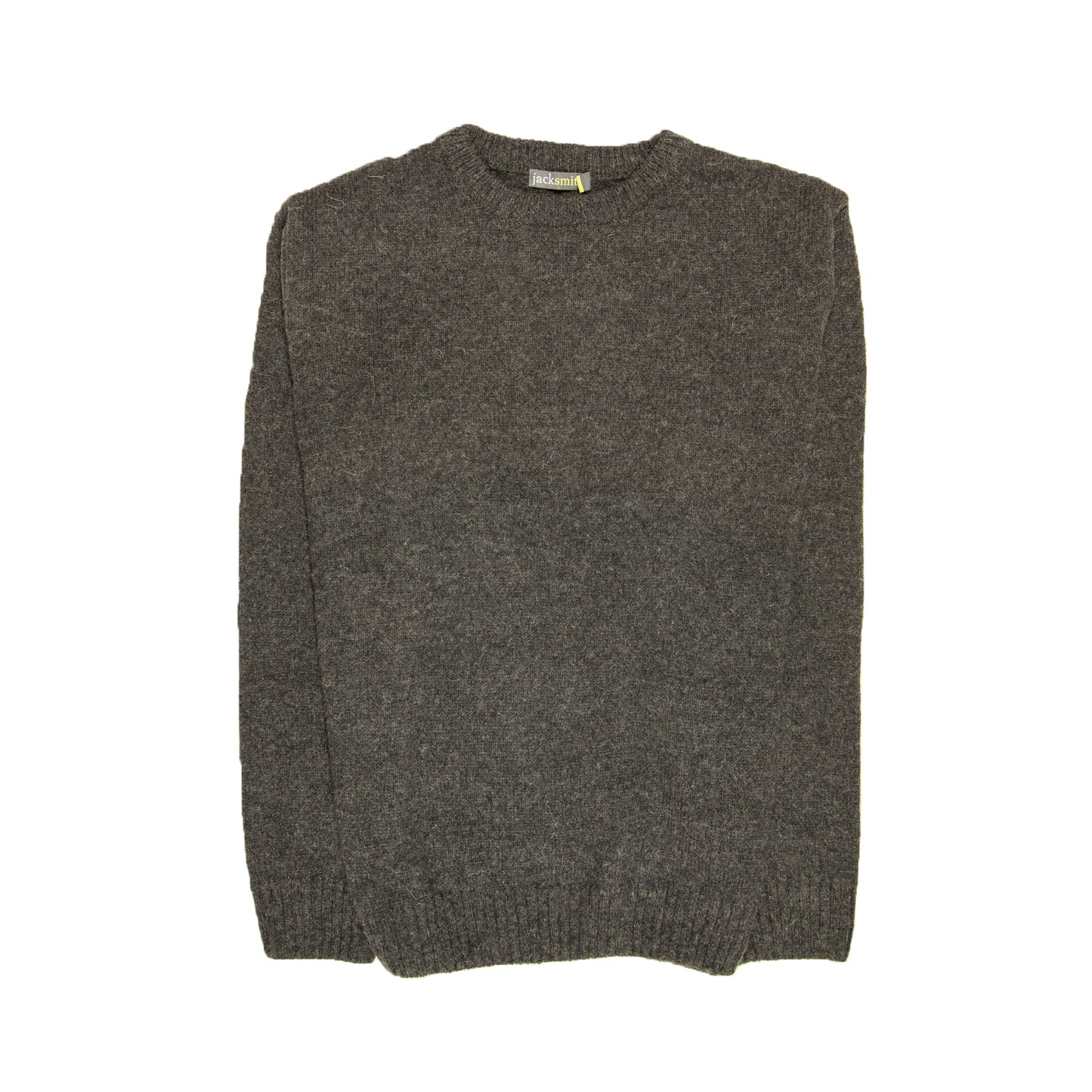 100% SHETLAND WOOL CREW Round Neck Knit JUMPER Pullover Mens Sweater Knitted - Charcoal (29) - 5XL