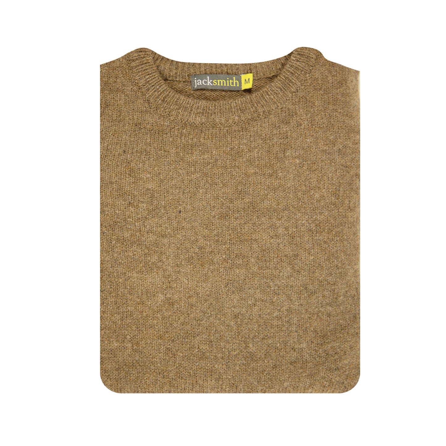 100% SHETLAND WOOL CREW Round Neck Knit JUMPER Pullover Mens Sweater Knitted - Nutmeg (23) - S