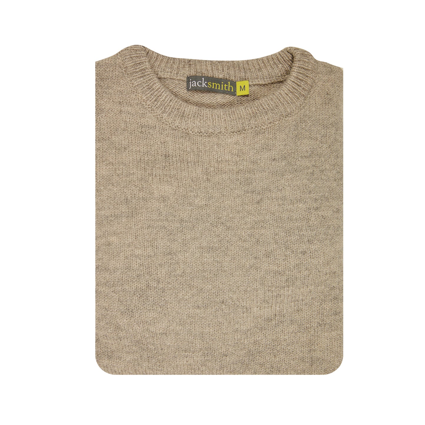 100% SHETLAND WOOL CREW Round Neck Knit JUMPER Pullover Mens Sweater Knitted - Beige (03) - 6XL