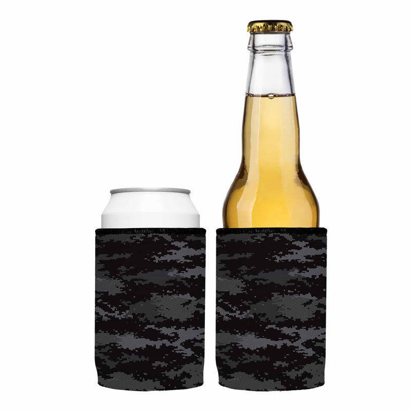 Digital Pixel Black Camo Stubby Cooler 2-Pack - Standard