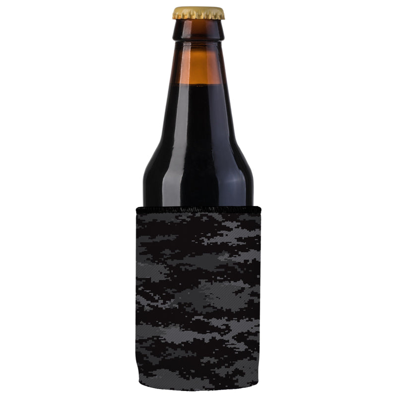Digital Pixel Black Camo Stubby Cooler 2-Pack - Standard