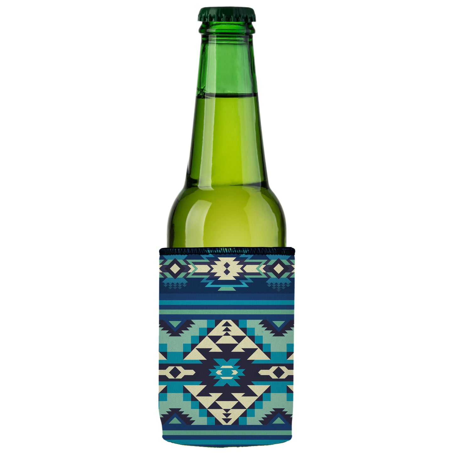 Blue Navajo Rug Stubby Cooler 2-Pack - Standard