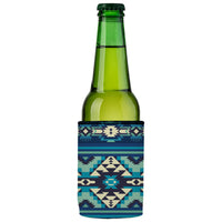 Blue Navajo Rug Stubby Cooler 2-Pack - Standard