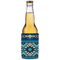 Blue Navajo Rug Stubby Cooler 2-Pack - Standard