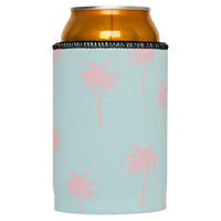 Palm Trees Pink Aqua Stubby Cooler 2-Pack - Standard