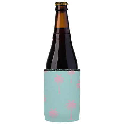 Palm Trees Pink Aqua Stubby Cooler 2-Pack - Standard