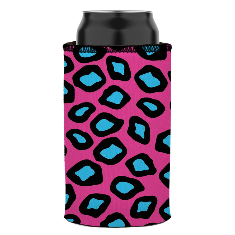 Pink Leopard Print Stubby Cooler 2-Pack - Standard