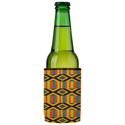 Ghana Kente Pattern Stubby Cooler 2-Pack - Standard