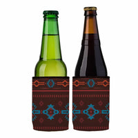 Brown Navajo Rug Stubby Cooler 2-Pack - Standard