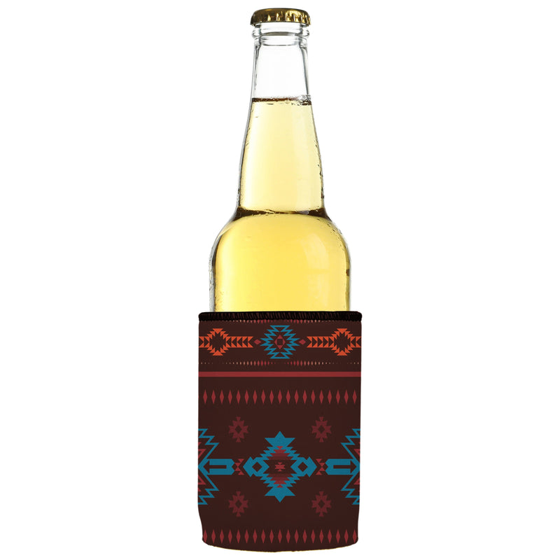 Brown Navajo Rug Stubby Cooler 2-Pack - Standard