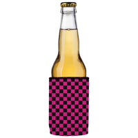 Pink Checkerboard Stubby Cooler 2-Pack - Standard