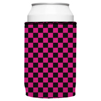 Pink Checkerboard Stubby Cooler 2-Pack - Standard