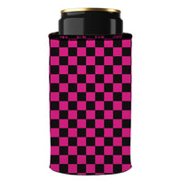 Pink Checkerboard Stubby Cooler 2-Pack - Standard