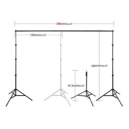 Hridz 2.6M*3M Heavy Duty Backdrop Support System for Photography Background Photo Video