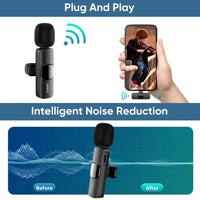 Hridz HZ9 Wireless Rechargeable 1 in 1 Microphone For fast connection Port Devices Recording Interview