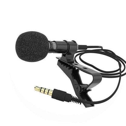 Hridz 3.5mm Clip-on Lapel Lavalier Microphone for Mobile Phone