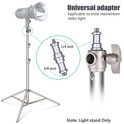 3Pcs 260cm Heavy Duty Stainless Steel Light Stand for Photo and Video